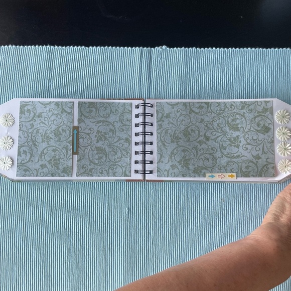 Travel Themed Pre-made Spiral Scrapbook with Bow- picture-ready! 8.25x4.5” - Picture 6 of 17